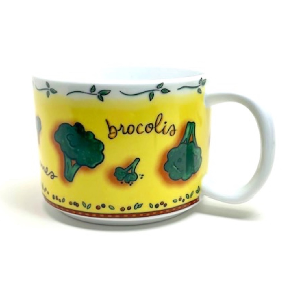 VINTAGE JOCHA MSC "BROCOLIS" SOUP CUP/ BOWL/ MUG LARGE -14 oz KITCHEN DECOR